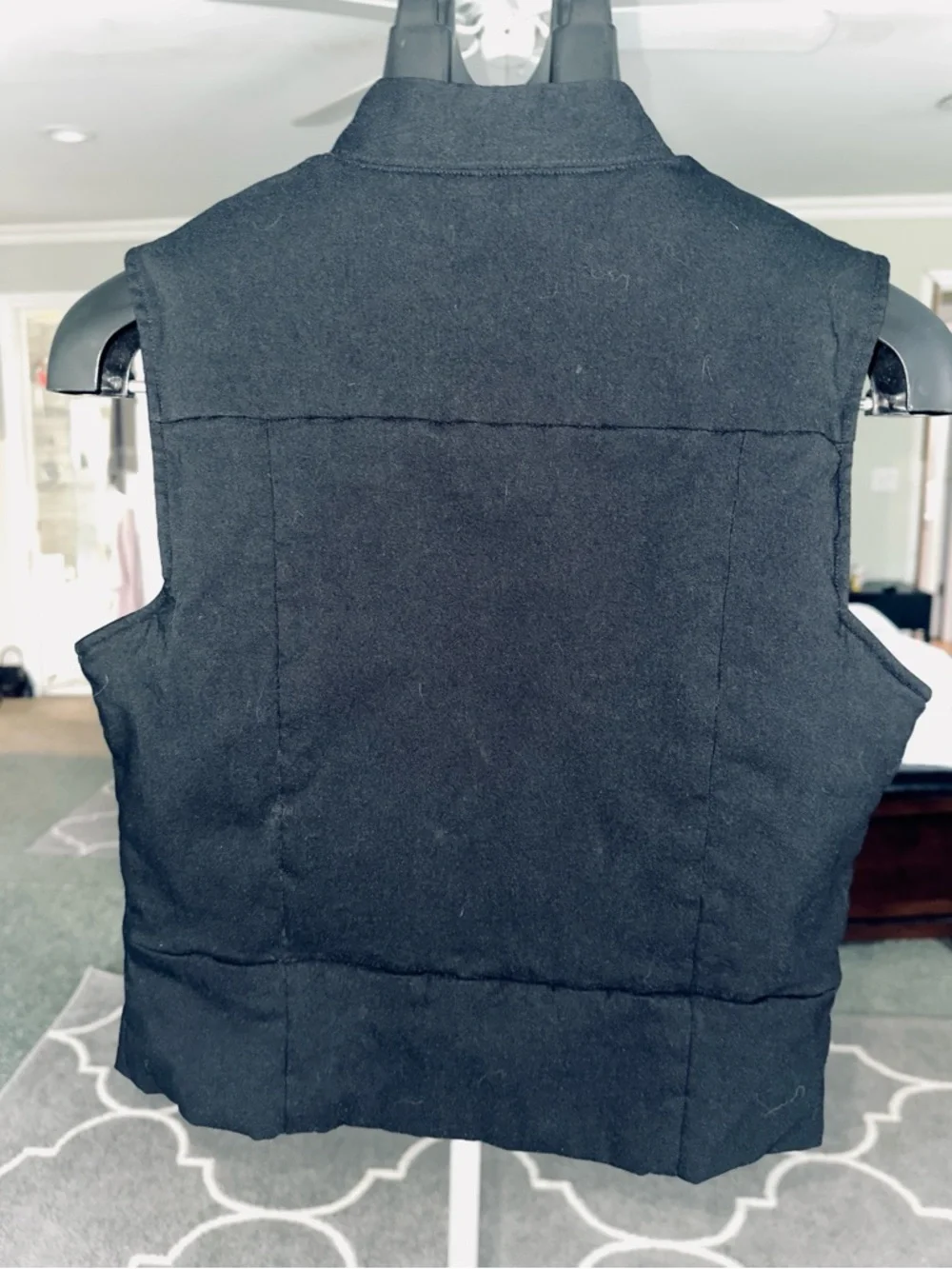 Express Black Sleeveless Zip Front Vest